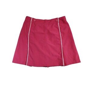 Izod XFG Cool Fx Pink Athletic Skort Womens 6 White Trim Logo Back Pocket Cute